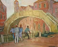 I gondolieri, 1968, olio, Firenze, collezione privata
